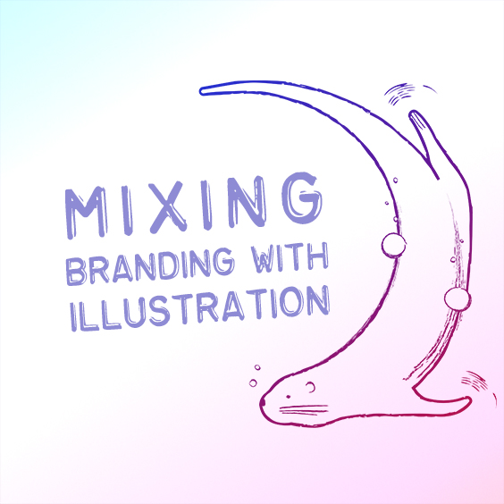 Otters Reach branding with illustration
